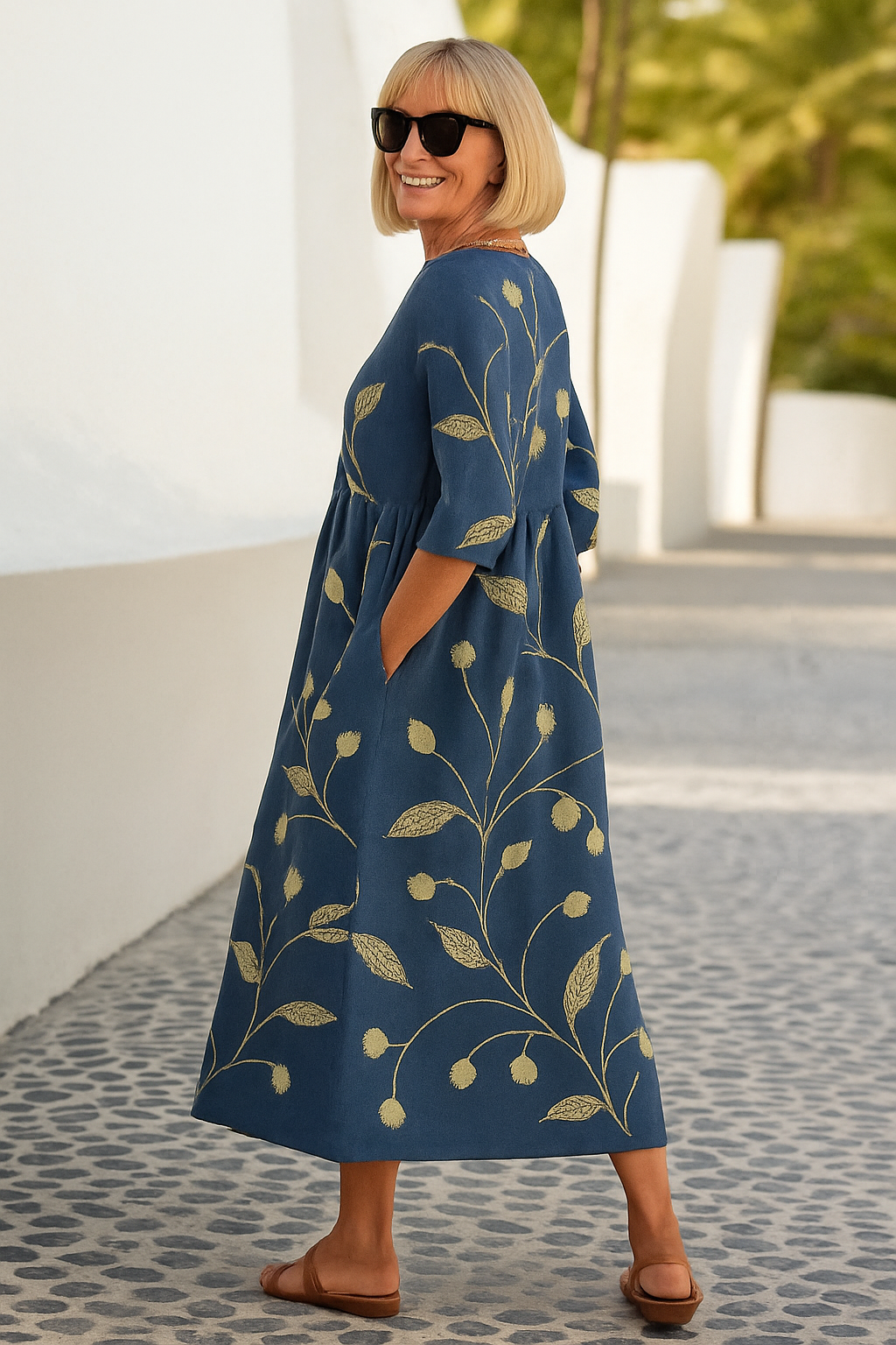 Violet | Midi Dress – Effortless Comfort & Timeless Grace