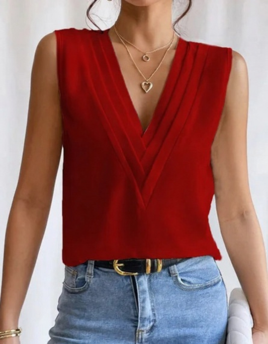 JADE™ – Women's Lightweight Sleeveless V-Neck Top