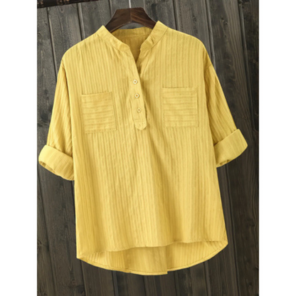 LUCILLE™ – Women's Casual Long Sleeve Collared Top