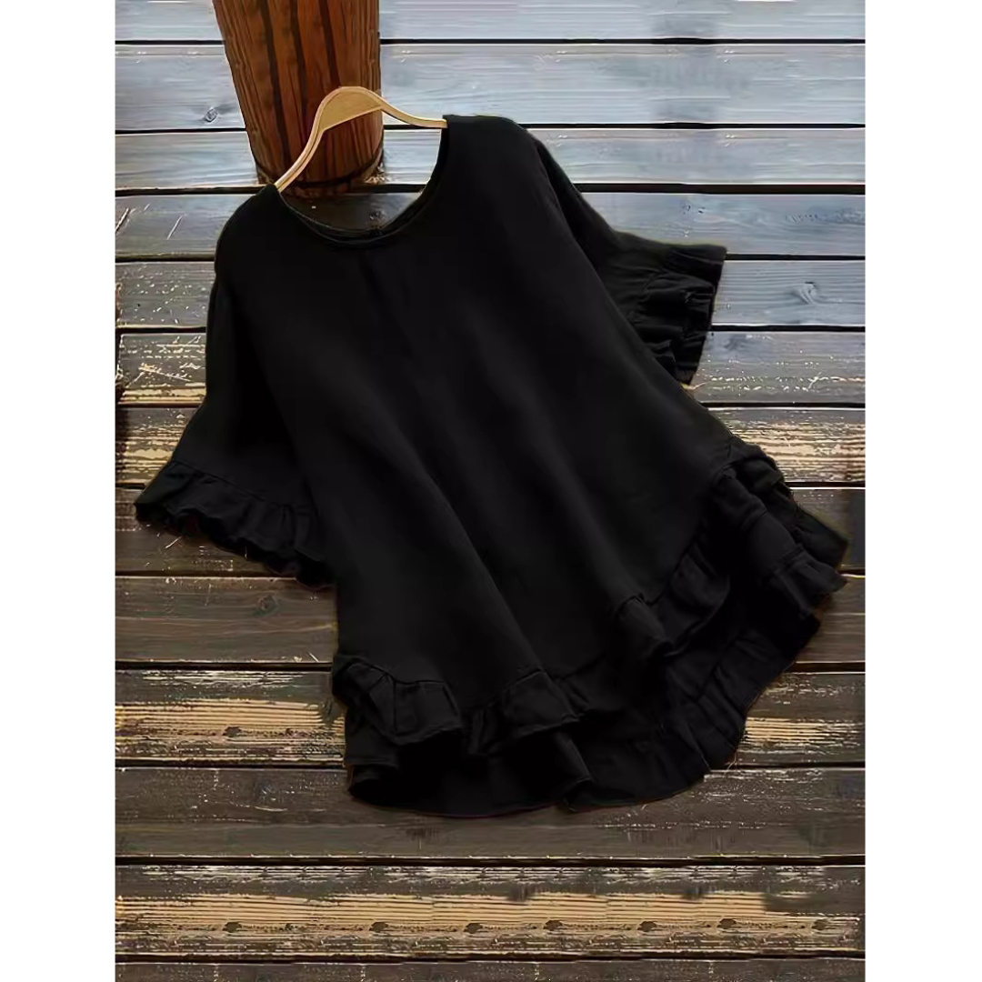 EVITA™ – Women's Plus Size Ruffle Hem Summer Blouse