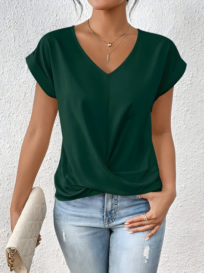 Maia – Women's Classic Twist Detail V-Neck Top