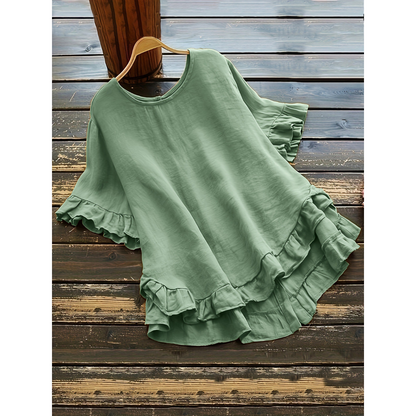 EVITA™ – Women's Plus Size Ruffle Hem Summer Blouse
