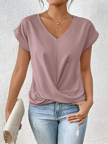 Maia – Women's Classic Twist Detail V-Neck Top