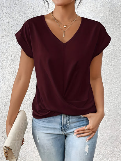 Maia – Women's Classic Twist Detail V-Neck Top