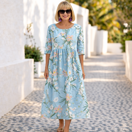 Rosie | Elegant Summer Floral Dress – Feminine & Flattering