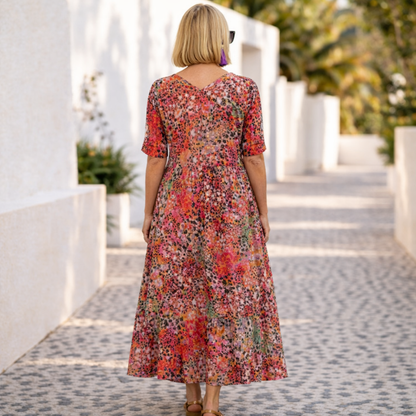 Hazel | Elegant Midi Dress – Effortless Comfort & Style