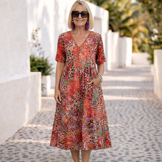 Hazel | Elegant Midi Dress – Effortless Comfort & Style