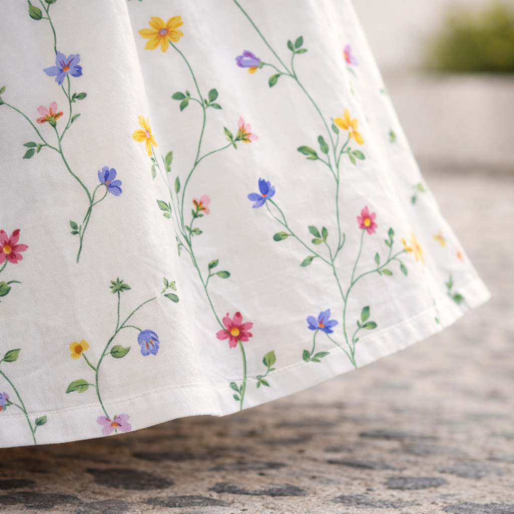 Wren | Elegant Floral Midi Dress – Timeless & Effortless
