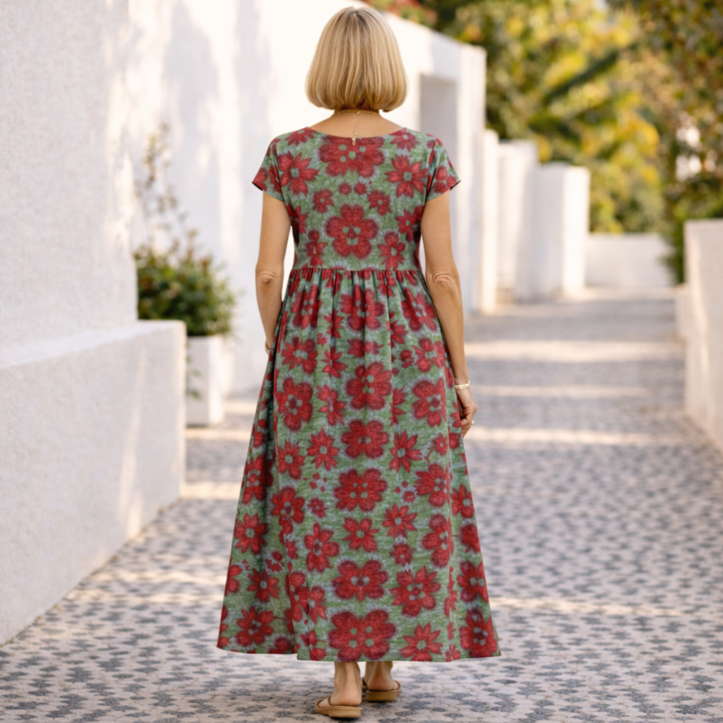 Flora | Chic Floral Dress – Bold Colours & Feminine Style