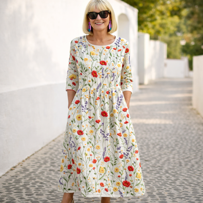 Luna | Floral Maxi Dress – Flowing, Feminine & Effortlessly Chic
