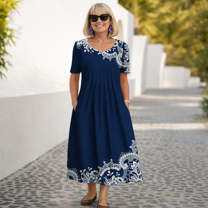 Wren | Elegant Floral Midi Dress – Timeless & Effortless