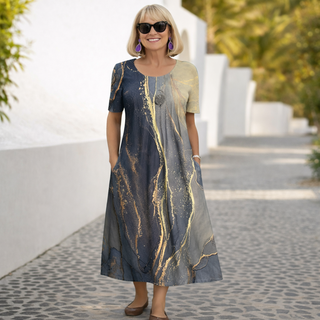 Wren | Elegant Floral Midi Dress – Timeless & Effortless
