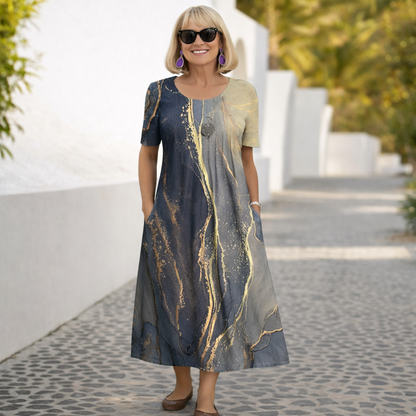 Wren | Elegant Floral Midi Dress – Timeless & Effortless