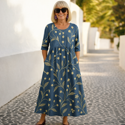 Violet | Midi Dress – Effortless Comfort & Timeless Grace
