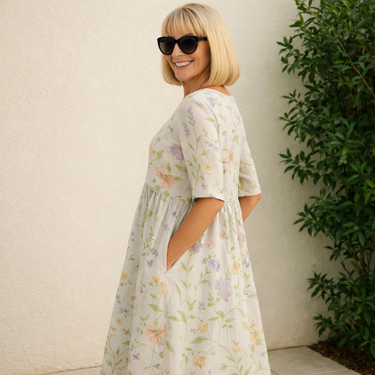 Violet | Midi Dress – Effortless Comfort & Timeless Grace