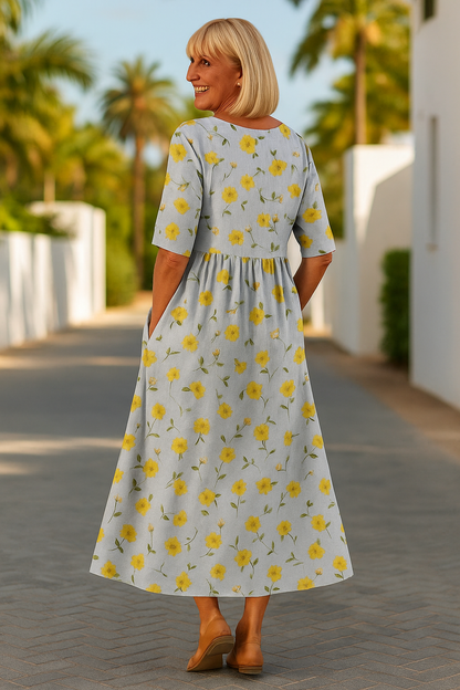 Violet | Midi Dress – Effortless Comfort & Timeless Grace