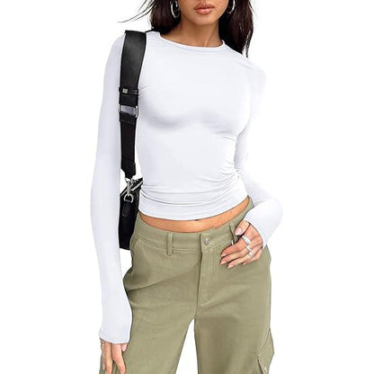 JIHYO™ – Women's Casual Long Sleeve Round Neck Top