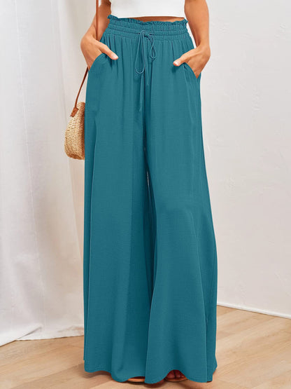 Solid Color High Waist Pants