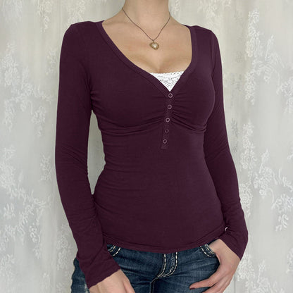 PALYA™ – Women's Comfy V-Neck Long Sleeve Top