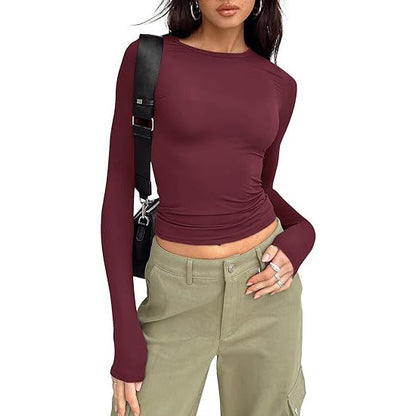 JIHYO™ – Women's Casual Long Sleeve Round Neck Top