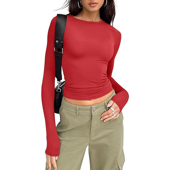 JIHYO™ – Women's Casual Long Sleeve Round Neck Top
