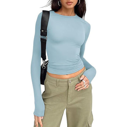 JIHYO™ – Women's Casual Long Sleeve Round Neck Top