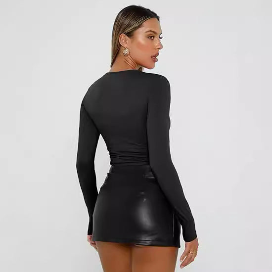 JIHYO™ – Women's Casual Long Sleeve Round Neck Top