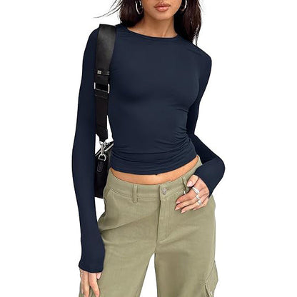 JIHYO™ – Women's Casual Long Sleeve Round Neck Top