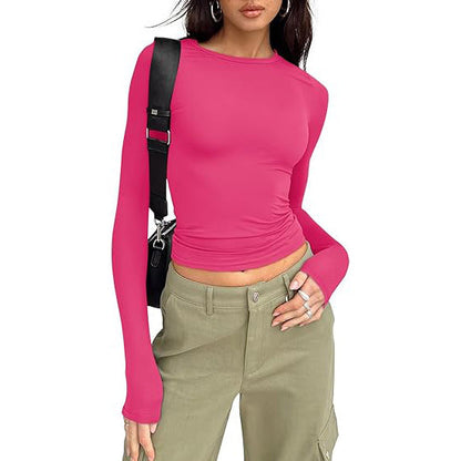 JIHYO™ – Women's Casual Long Sleeve Round Neck Top