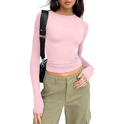JIHYO™ – Women's Casual Long Sleeve Round Neck Top