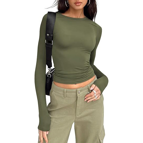 JIHYO™ – Women's Casual Long Sleeve Round Neck Top