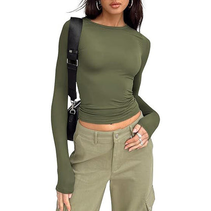 JIHYO™ – Women's Casual Long Sleeve Round Neck Top