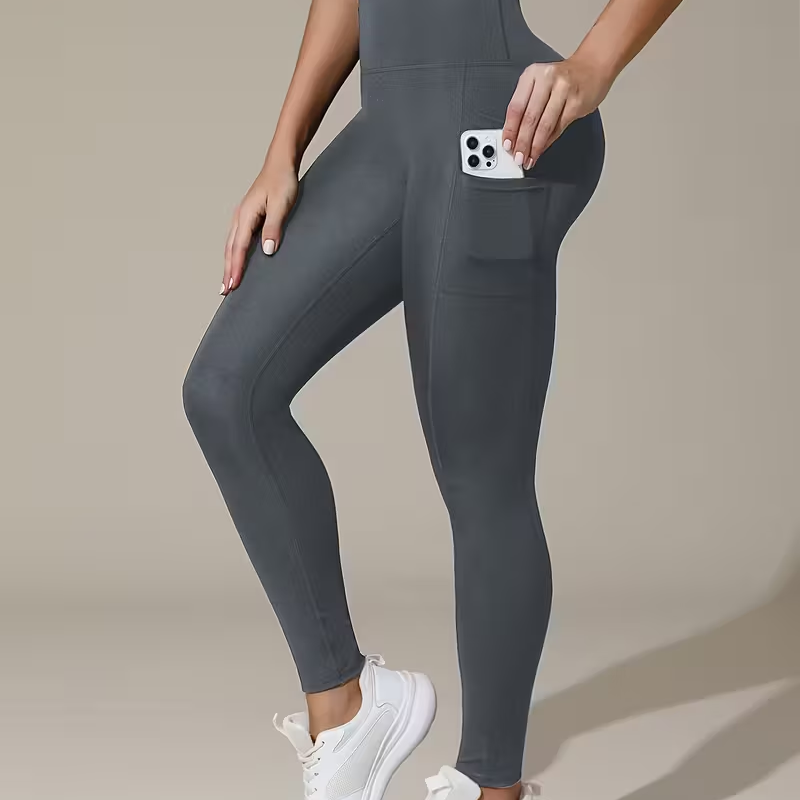 ⏰ High-Waisted Tummy Control Yoga Pants with Pockets