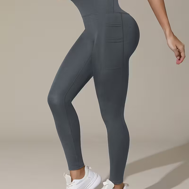 ⏰ High-Waisted Tummy Control Yoga Pants with Pockets