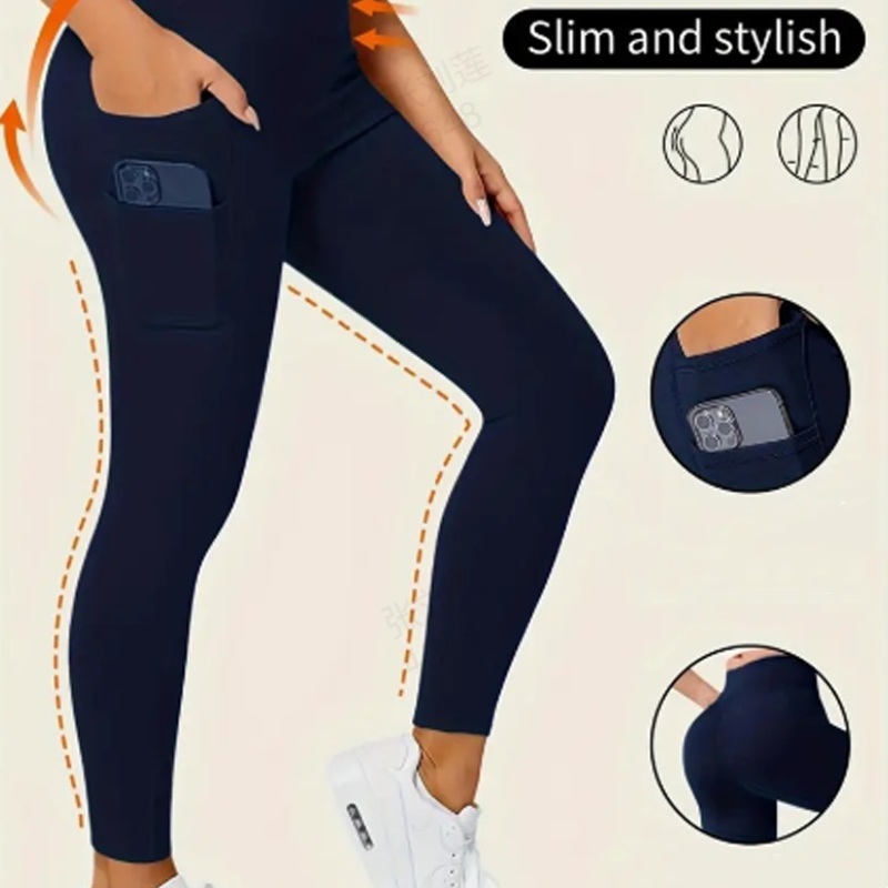 ⏰ High-Waisted Tummy Control Yoga Pants with Pockets