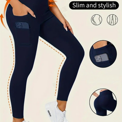 ⏰ High-Waisted Tummy Control Yoga Pants with Pockets