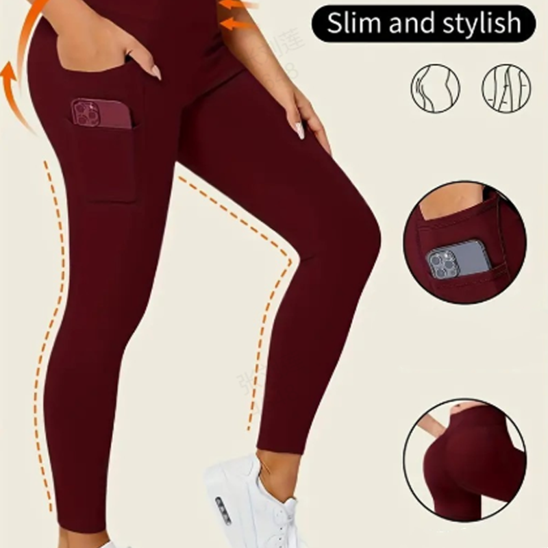 ⏰ High-Waisted Tummy Control Yoga Pants with Pockets