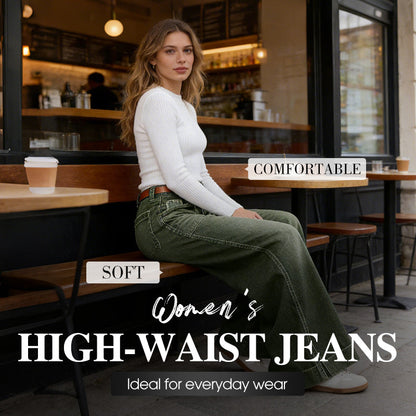 Women's High-Waist Wide-Leg Jeans