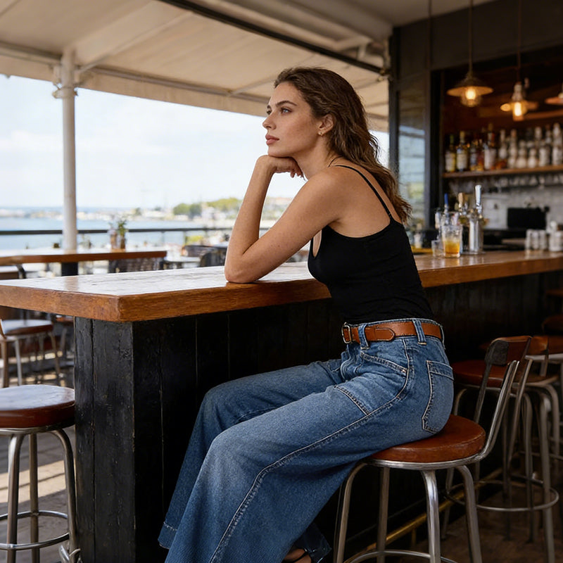 Women's High-Waist Wide-Leg Jeans