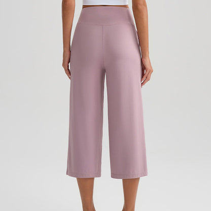 Women's High-Waist Wide-Leg Capri Pants
