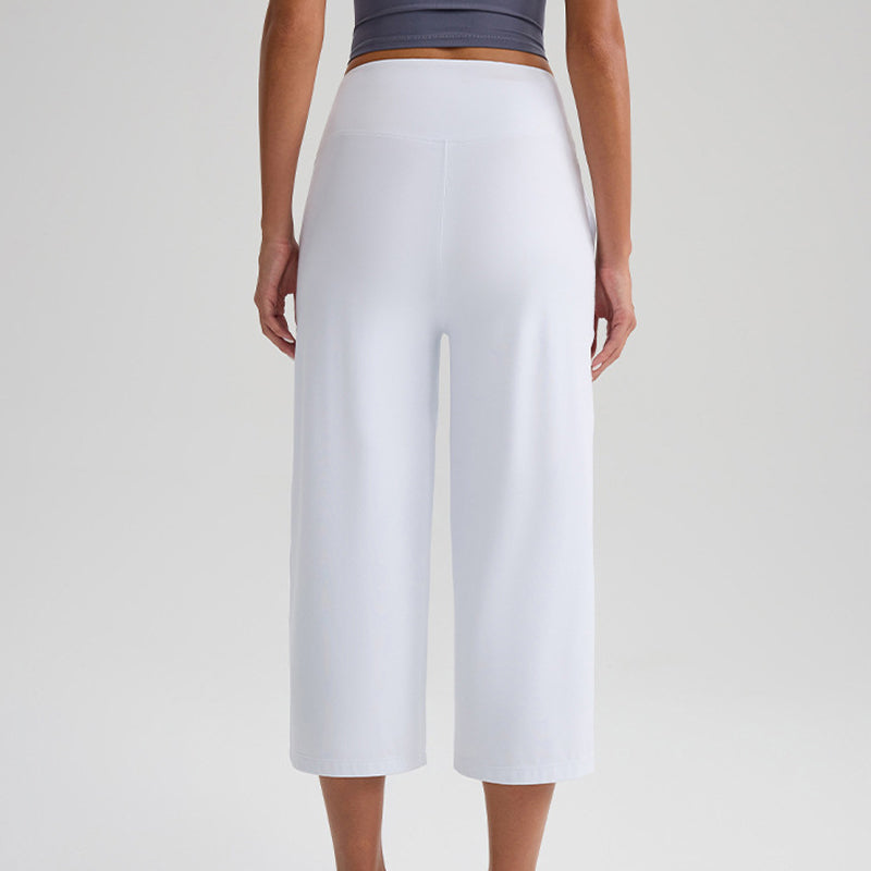 Women's High-Waist Wide-Leg Capri Pants