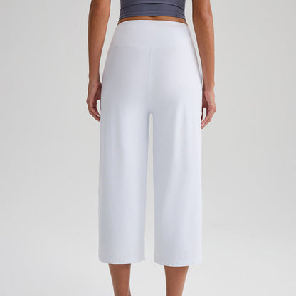 Women's High-Waist Wide-Leg Capri Pants